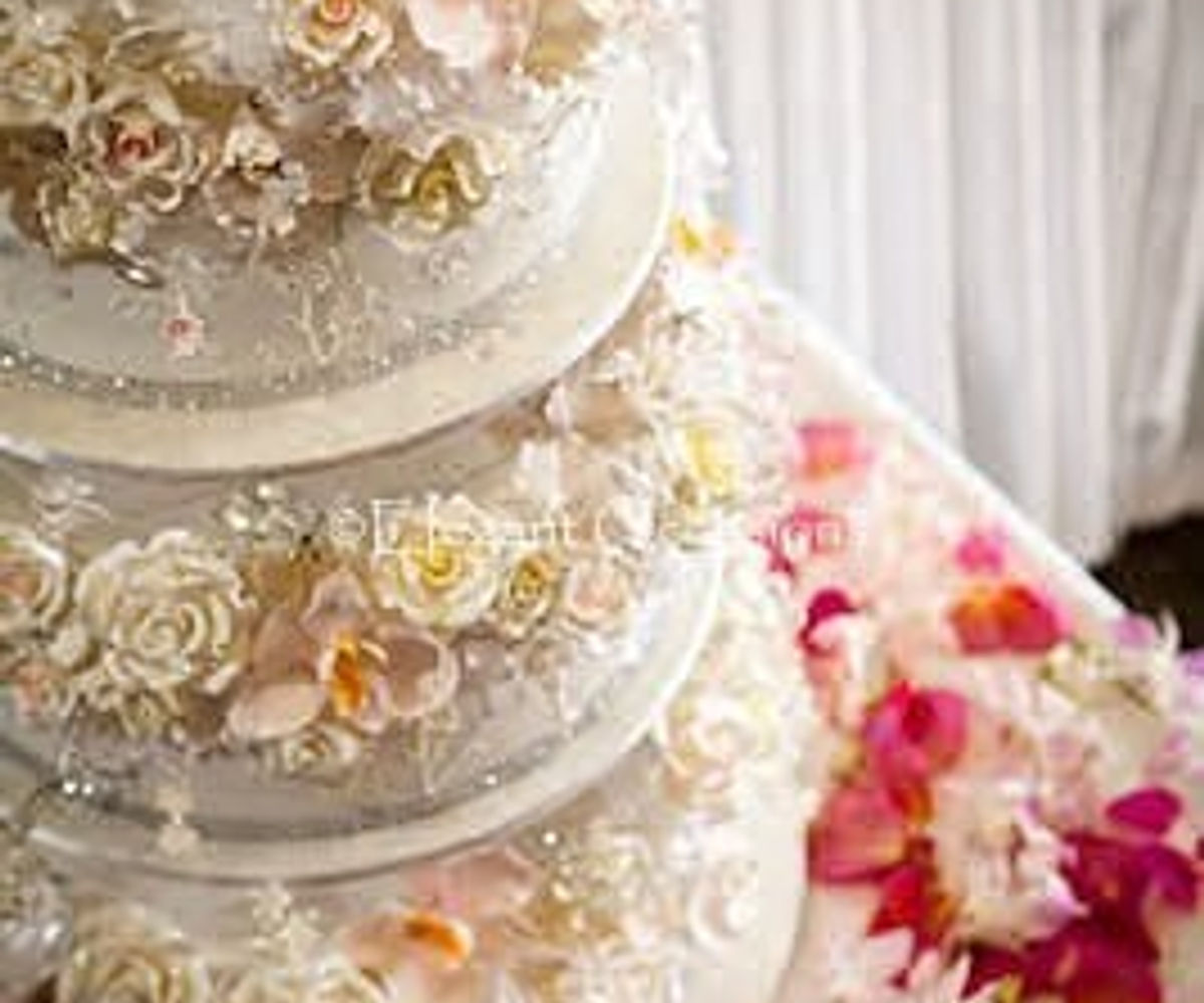 Fondant flower cake