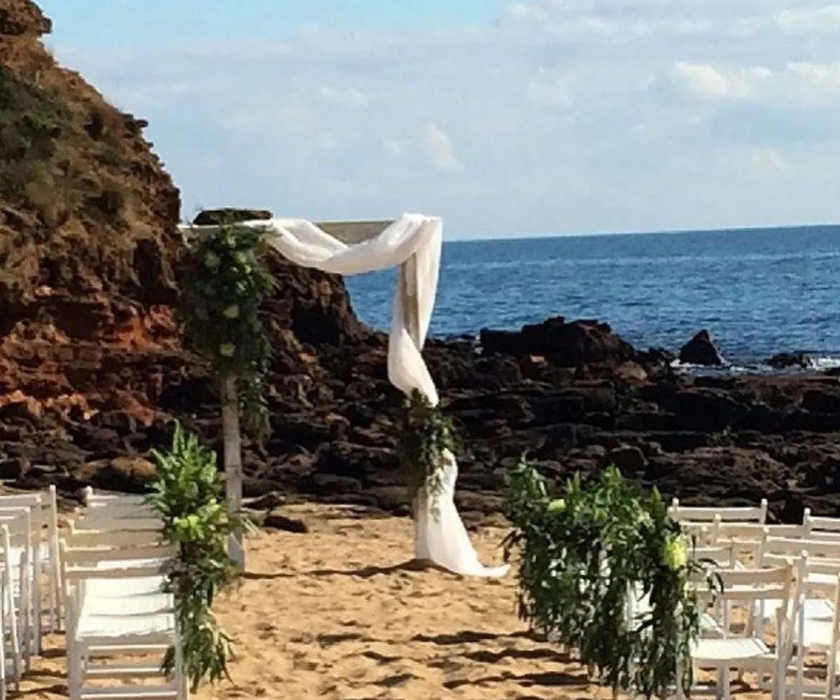 whitewash timber arch