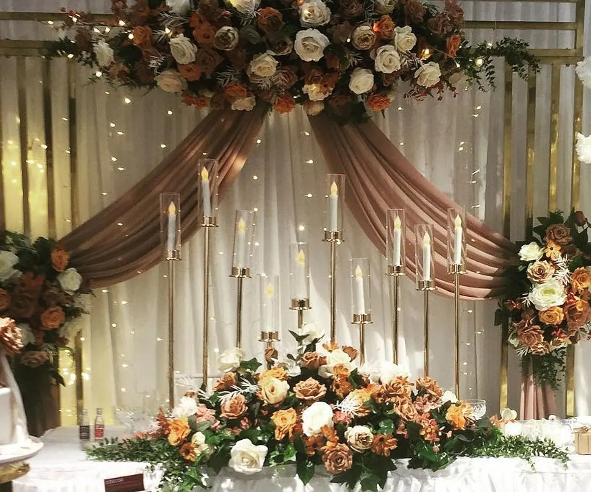 Autumn colours bridal table