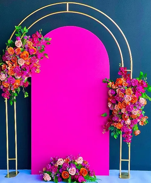 Bright Colour Backdrop for Pink and Orange
