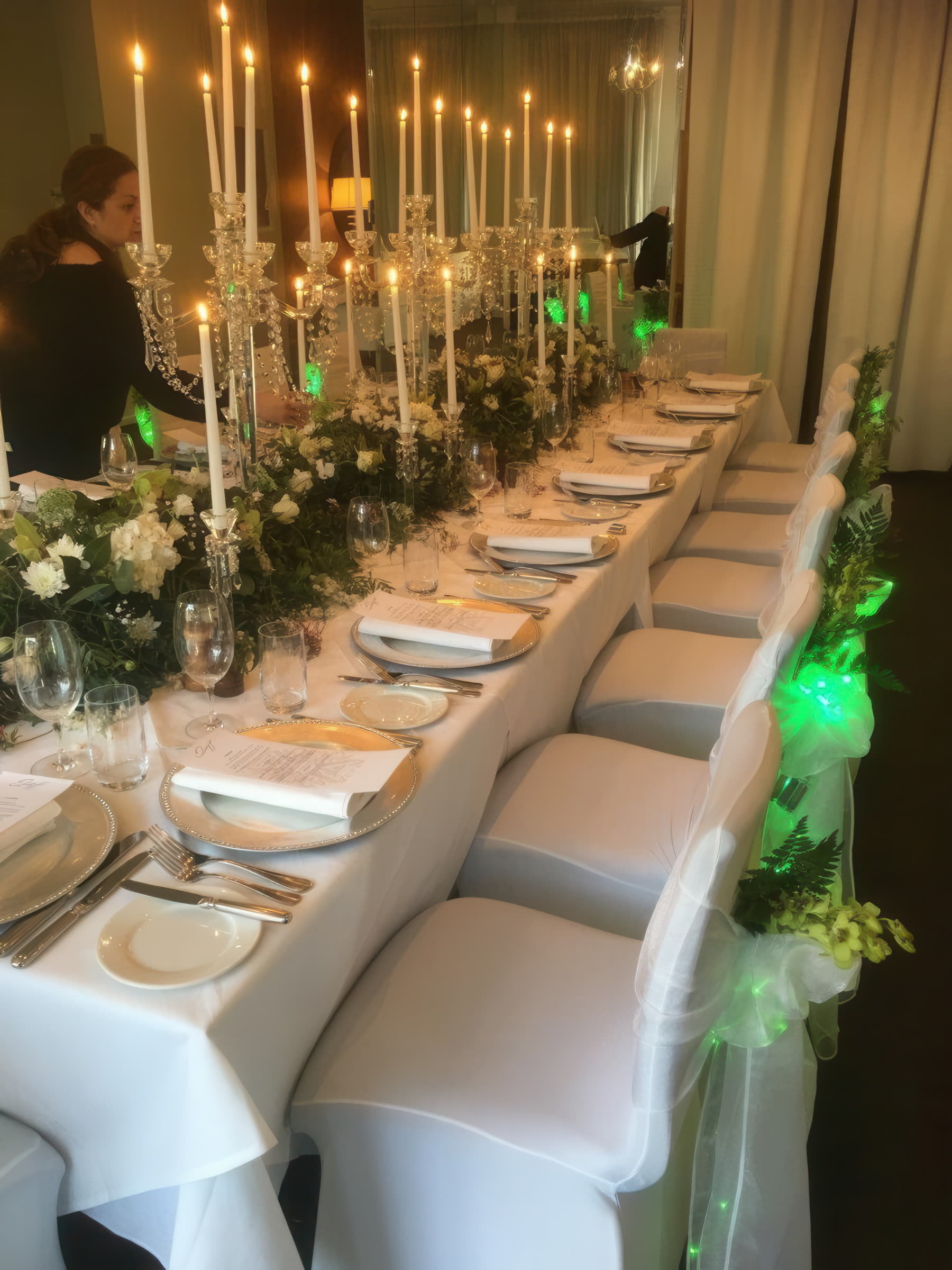 Candlelit table styling detail