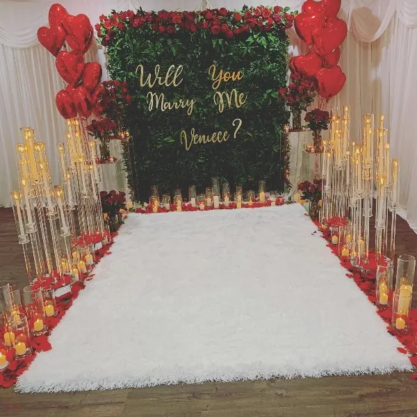 Proposal Aisle for Wedding proposal stage