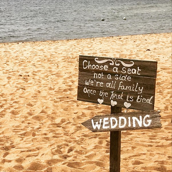 Rustic Wedding Sign for timber seating sign
