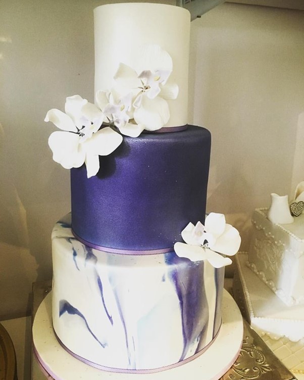 Purple Wedding Cake for purple marble cake