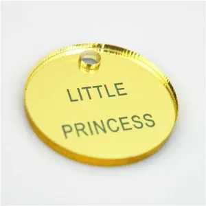 Gold "Little Princess" Tag for GOLD "LITTLE PRINCESS" TAG