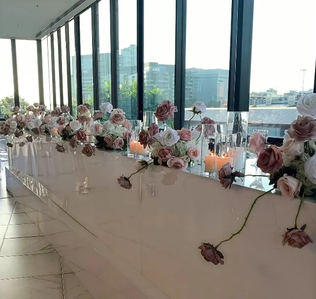 Blush Bridal Table Arrangements for blush flowers