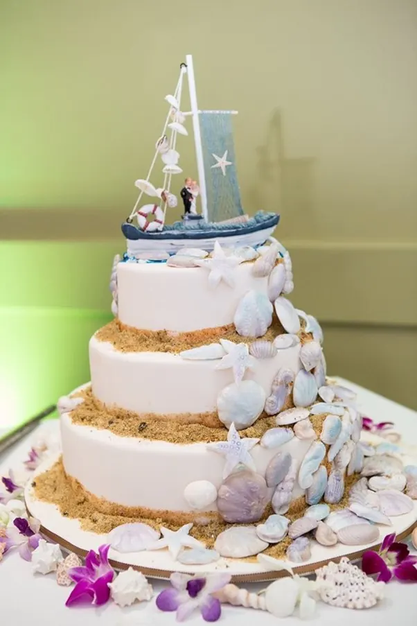 Beach Themed Cake for Sail away cake