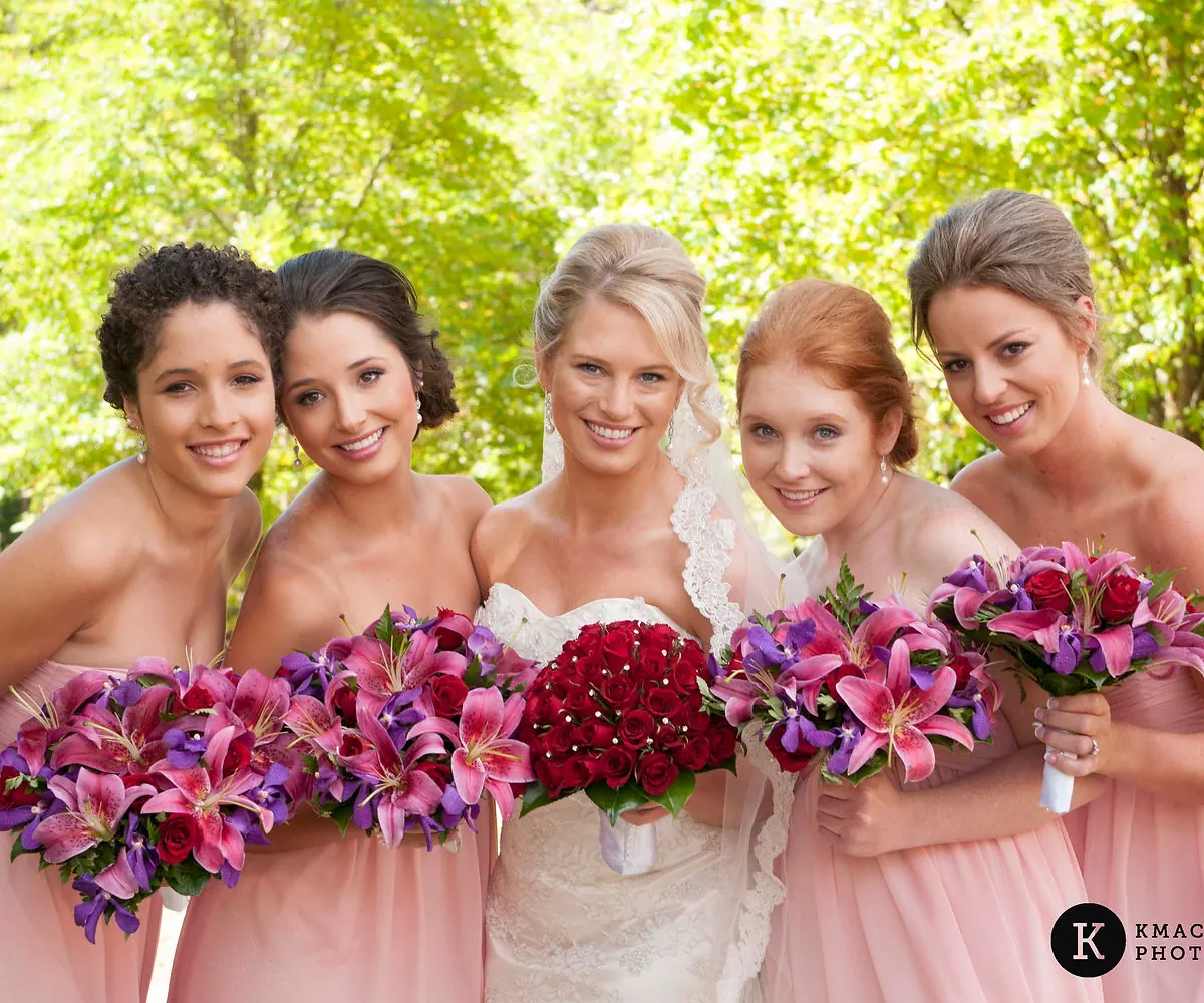 Lilies and orchid bouquets
