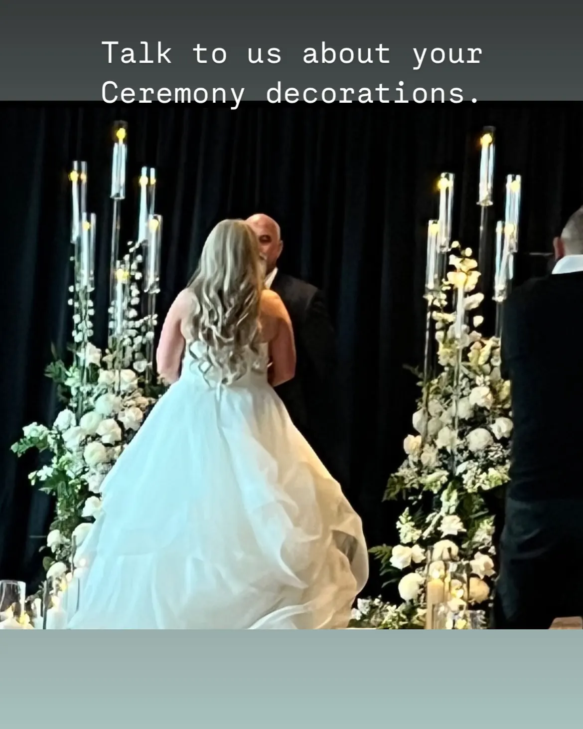 White Wedding Ceremony for Candles and flowers ceremony