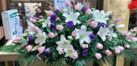 Pinks And Purple Funeral Flowers for pink rose lady