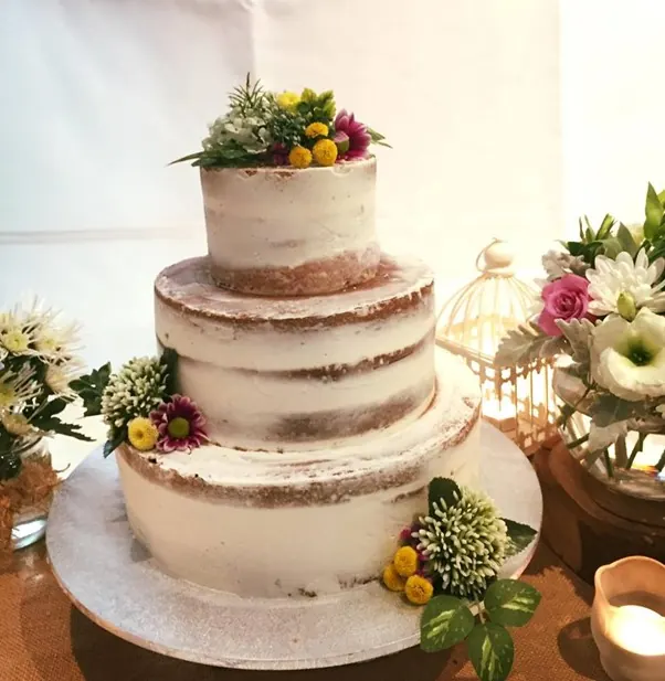3 Tier Rustic Cake for Semi nude cake