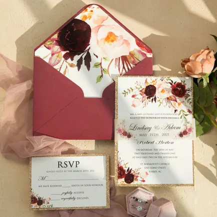 Flat Invitation Card Design 01