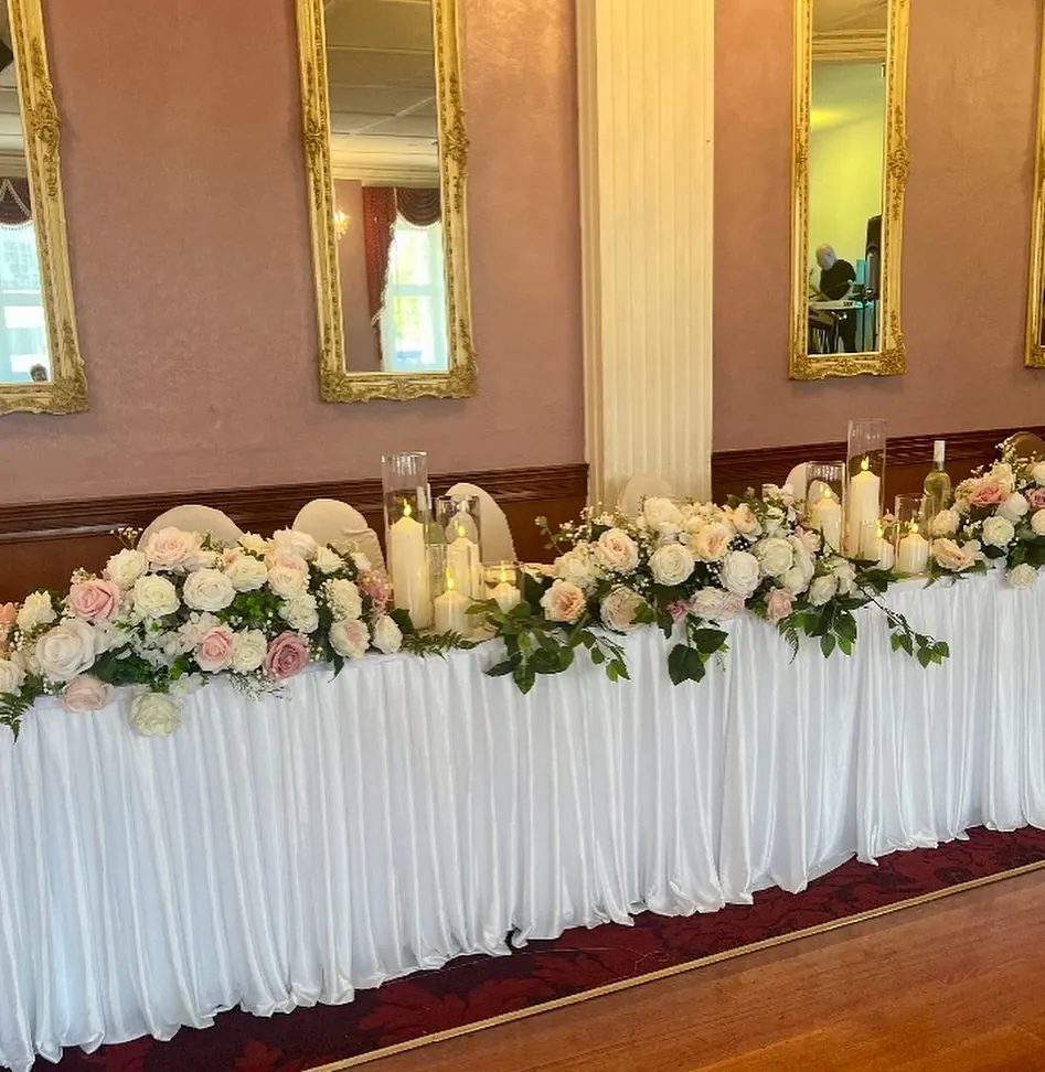 Elegant Bridal Table Decor for faux flowers bridal table