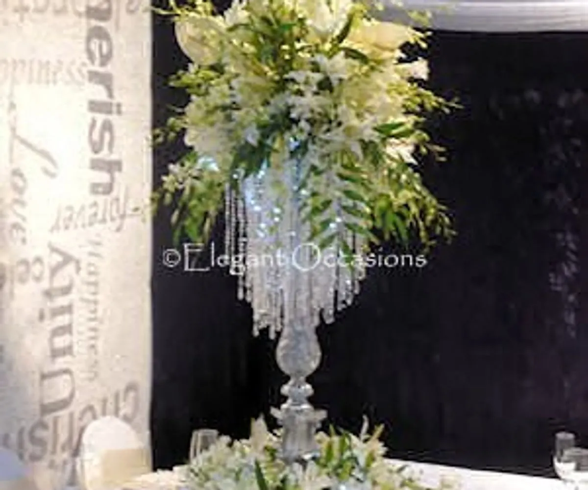 chandeliers and flowers