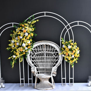 white peacock chair