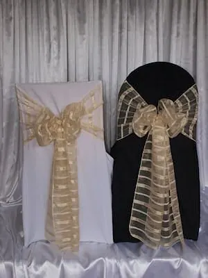 Cream organza sash with gold thread for Cream organza sash with gold thread