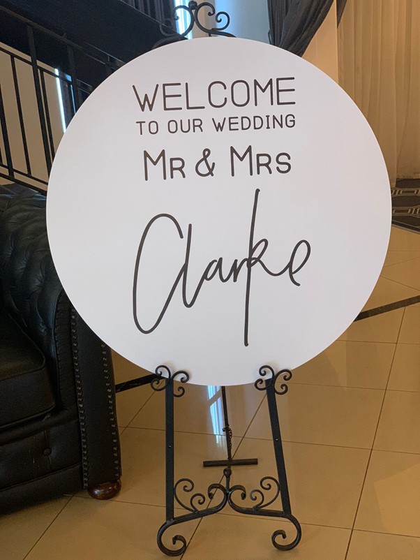 Round Welcome Board for Round acrylic welcome board