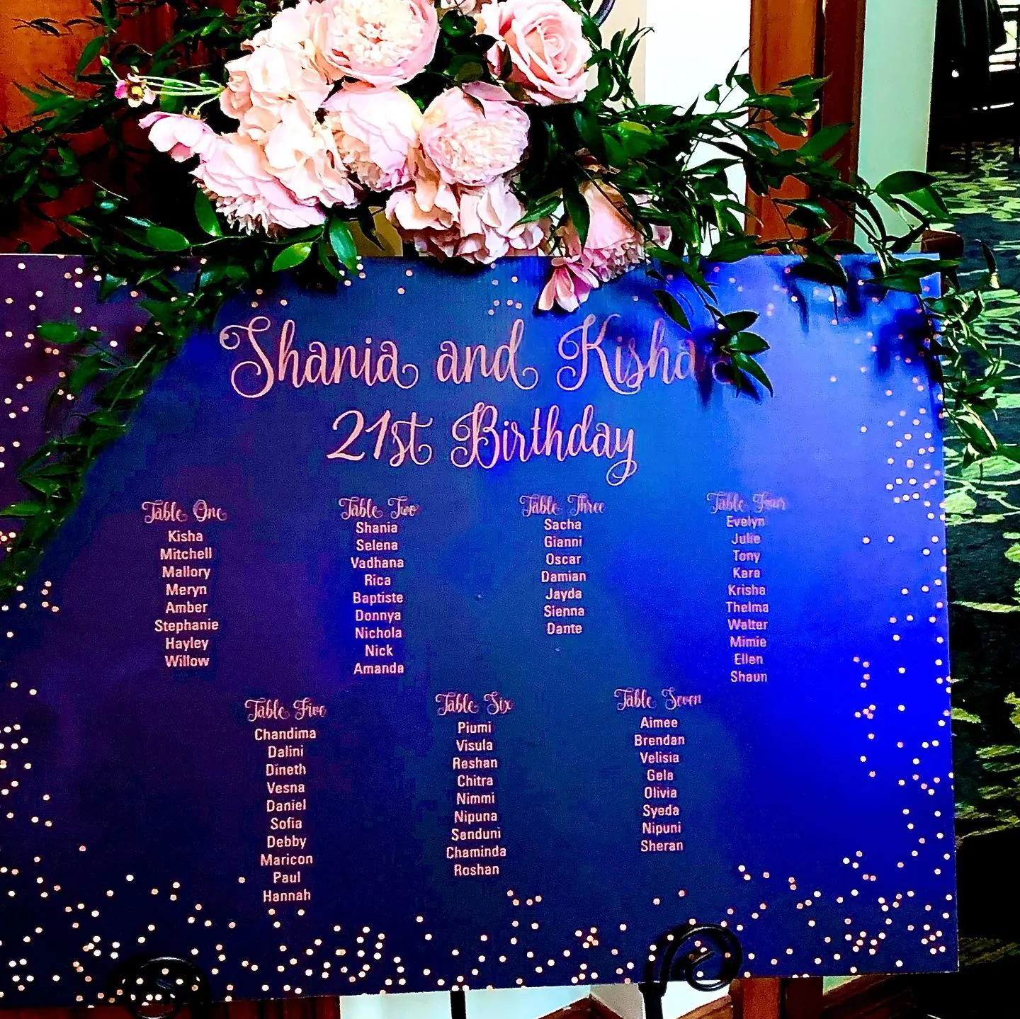 21st Birthday Guest Board for Coloured guest board