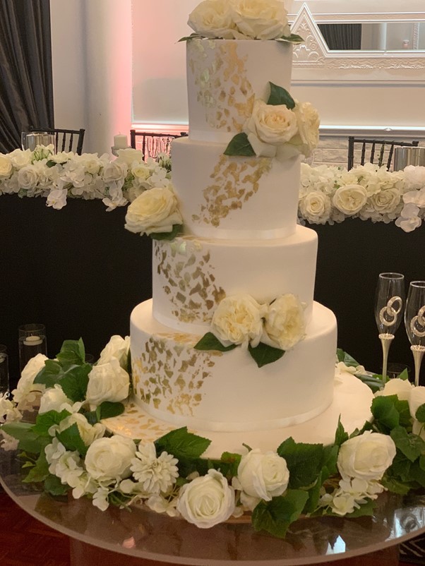 Roses With Gold Leaf for gold touch