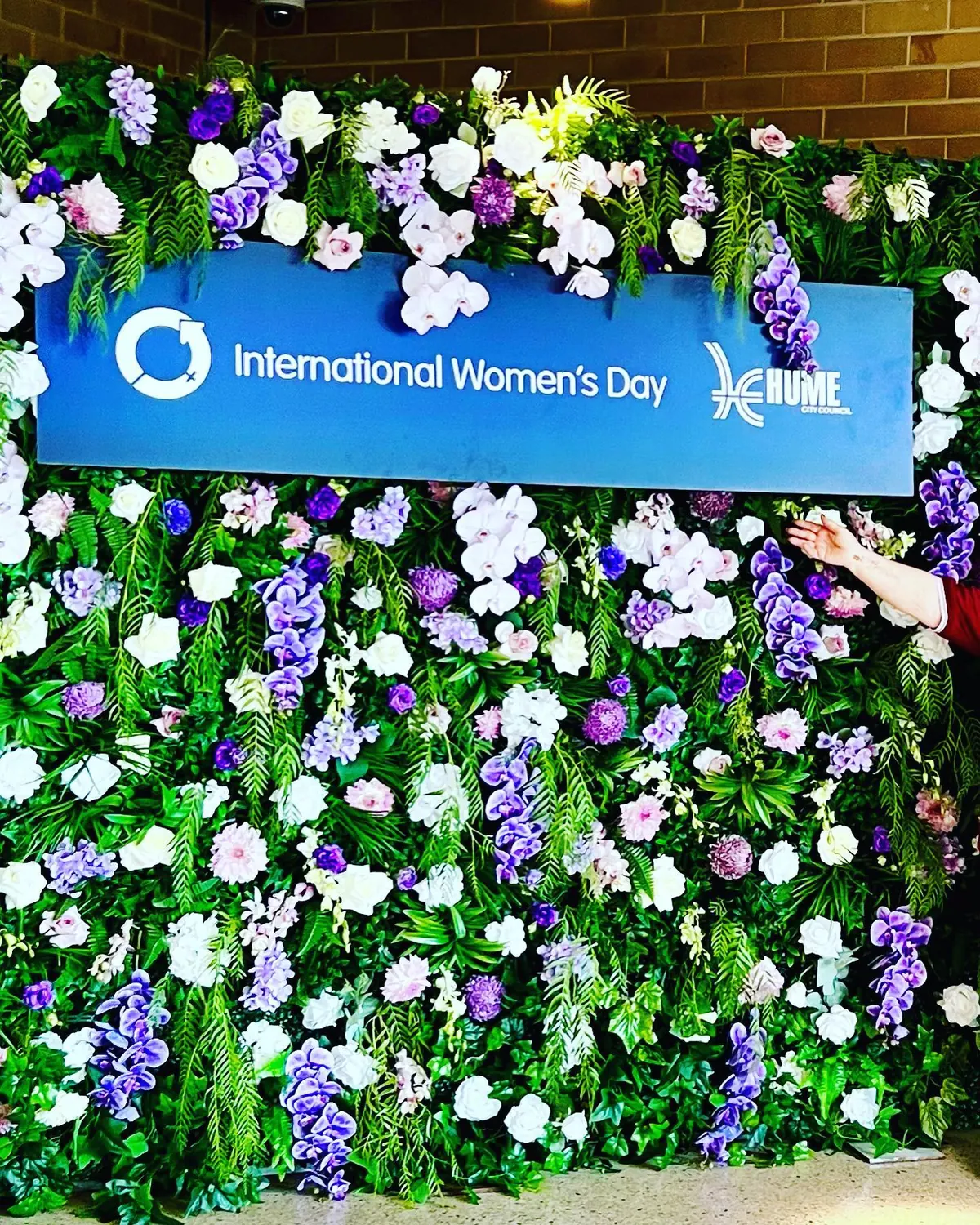 International Women's Day Celebration Backdrop for Flower wall