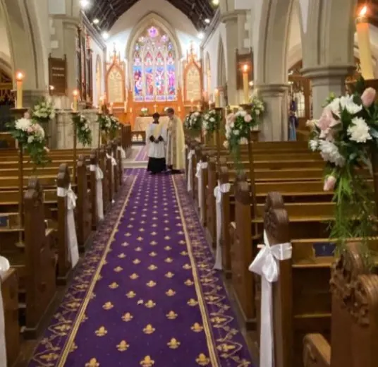 Church Wedding Aisle for Church ceremony