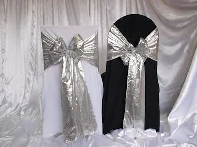 Silver lame sash for Silver lame sash