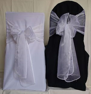 white organza sash