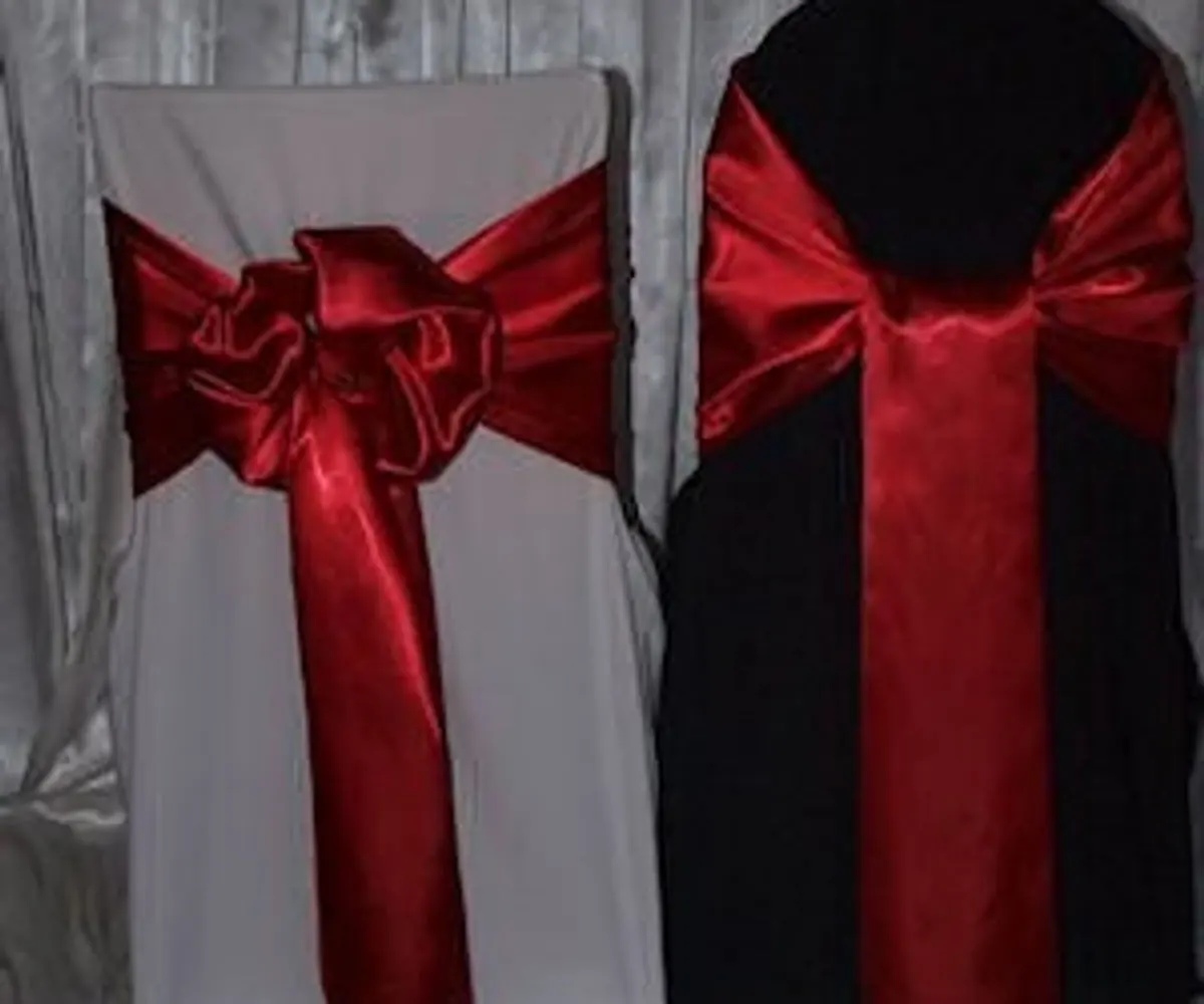 Red satin sash