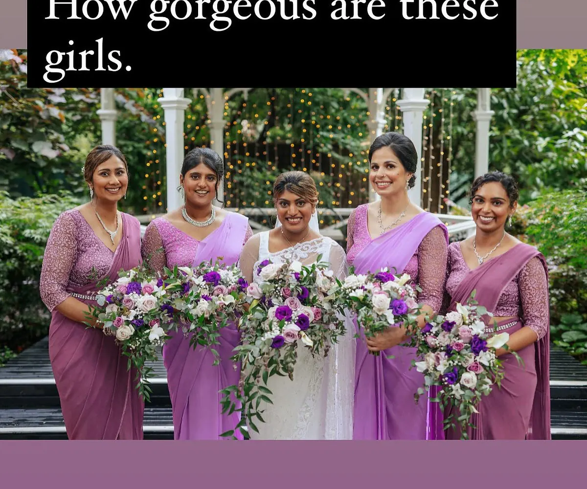 Shades of mauve bouquets