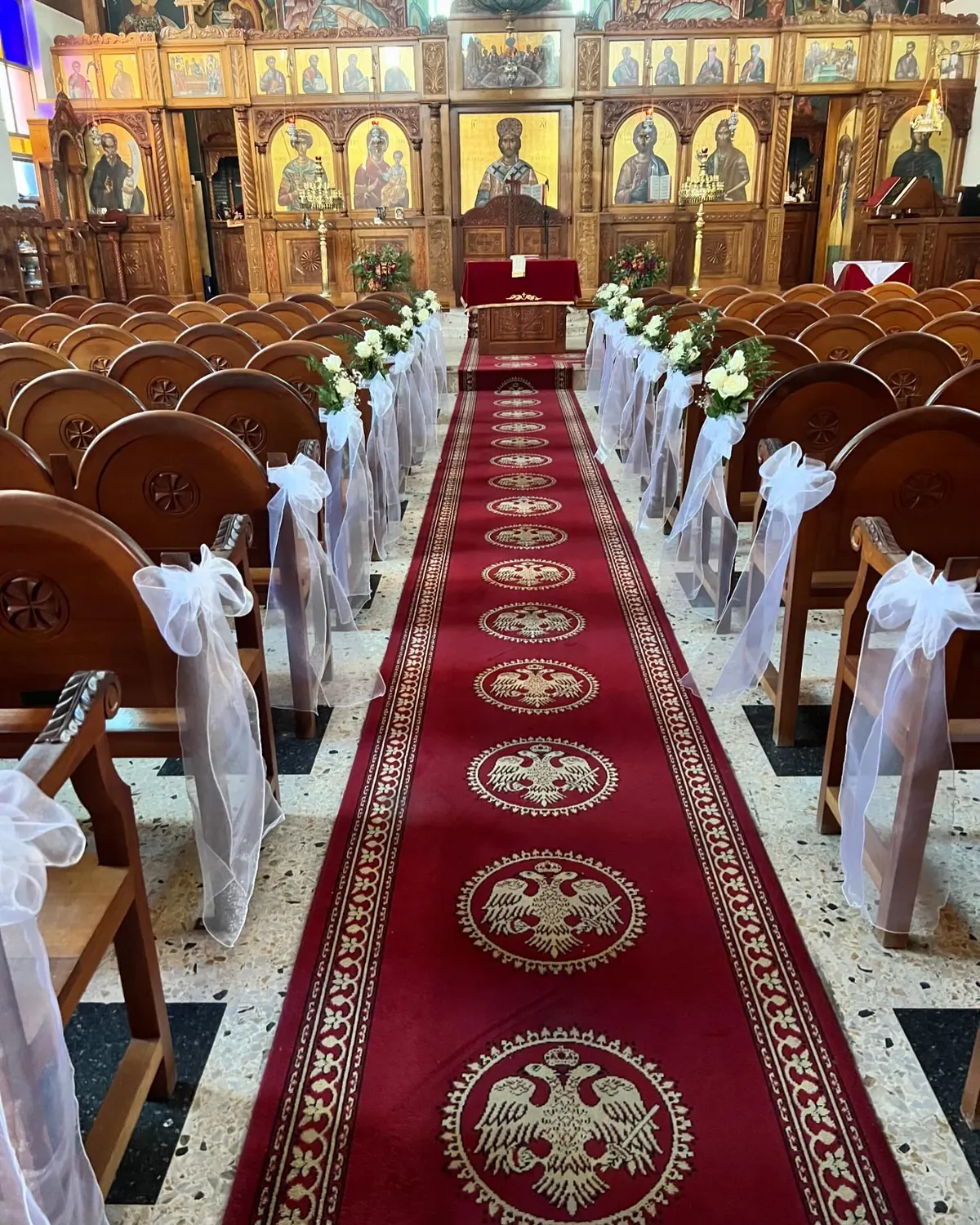 Church Pew Decor for Church Ceremony