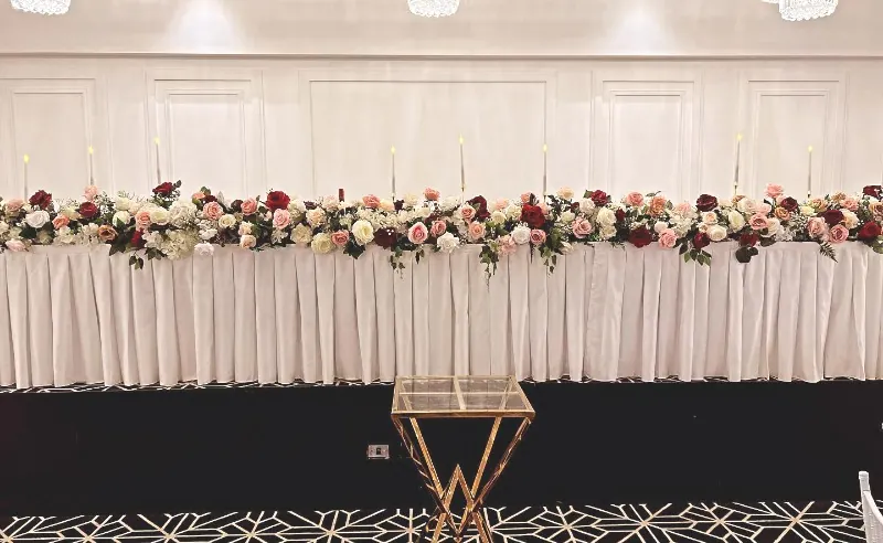 Pink And Burgundy Flowers for Pink and burgundy bridal table decor
