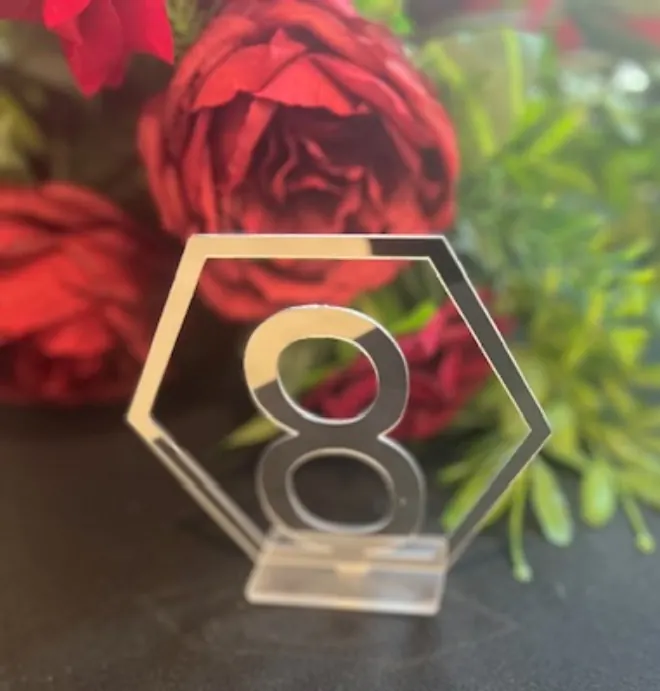 Silver acrylic table numbers for Silver acrylic table numbers