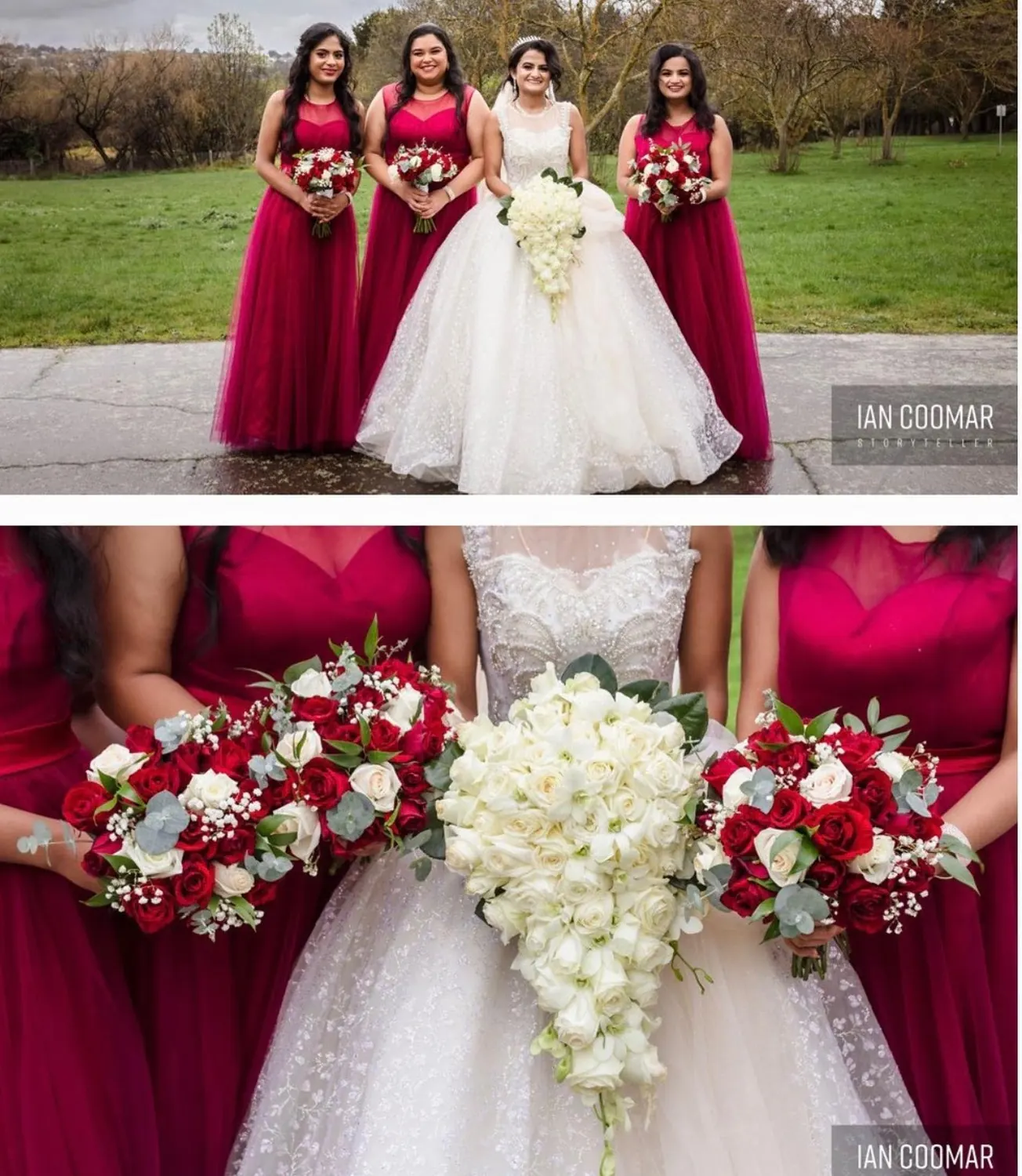 Rose Bouquets for Red and white theme