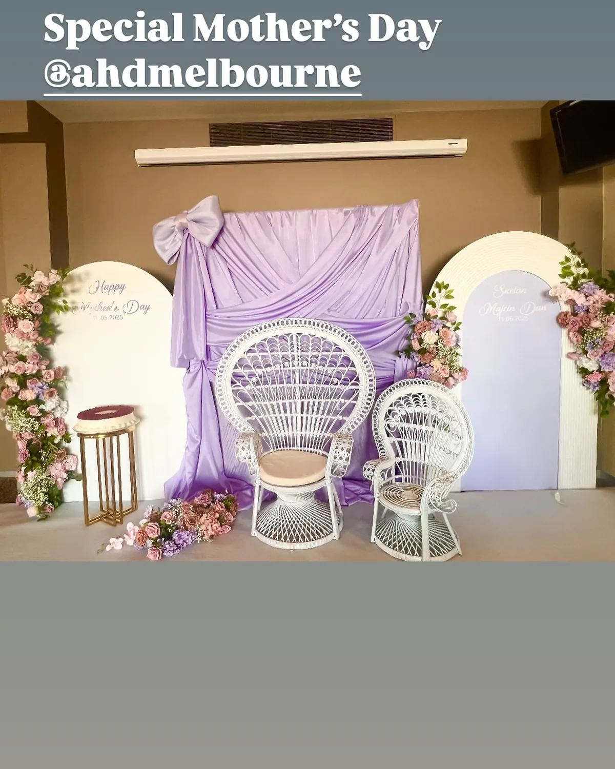 Elegant Backdrop for Mother's Day Celebration