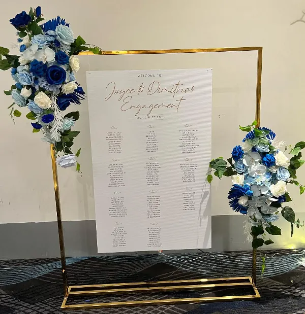 Blue Seating Plan for Gold stand Guest board