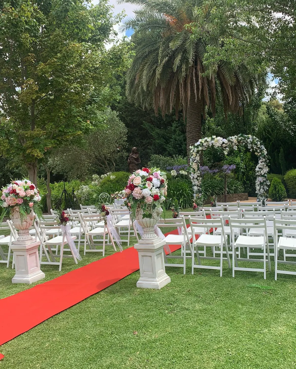 Garden Arch Ceremony for Heart shaped arch