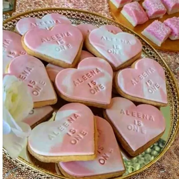 Heart Shaped Cookies for Personalised cookie