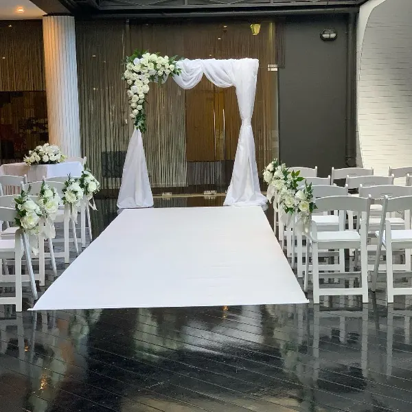 White Ceremony Decor for White Wedding