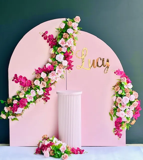 Pink Floral Backdrop for Pink backdrop