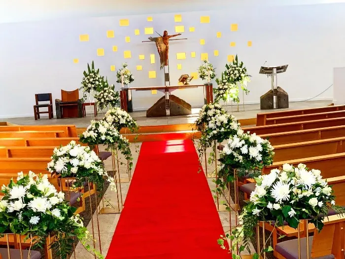 Church Aisle Wedding for Church flowers