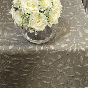 Silver shade tablecloth