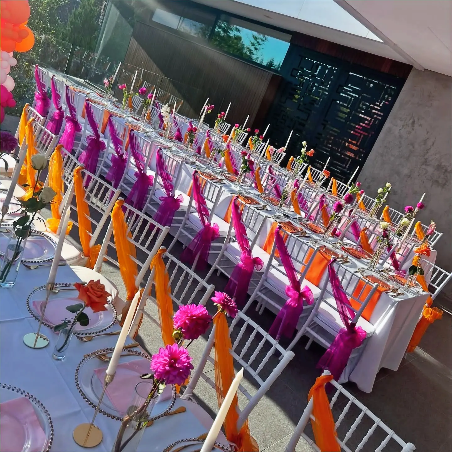 Pink And Orange Theme for Bright colour party
