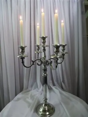 5 Arm Silver Candelabra for Silver Candelabras