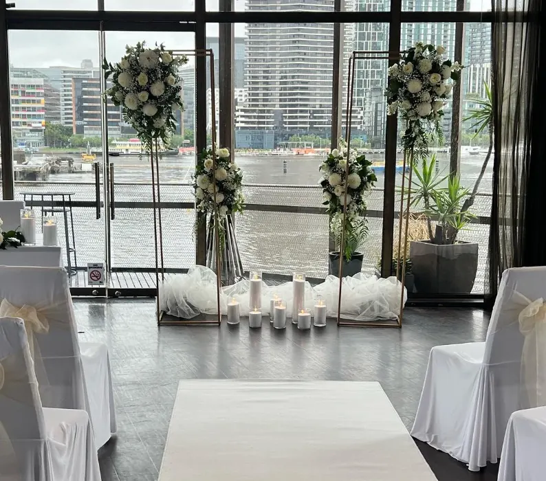 White Plinths for White plinths and flowers