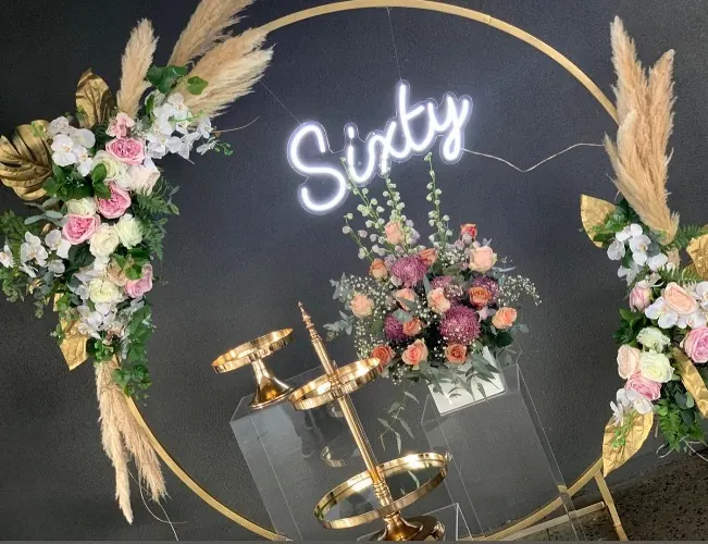 Sixty Neon Sign for Hire Sixty Neon Sign