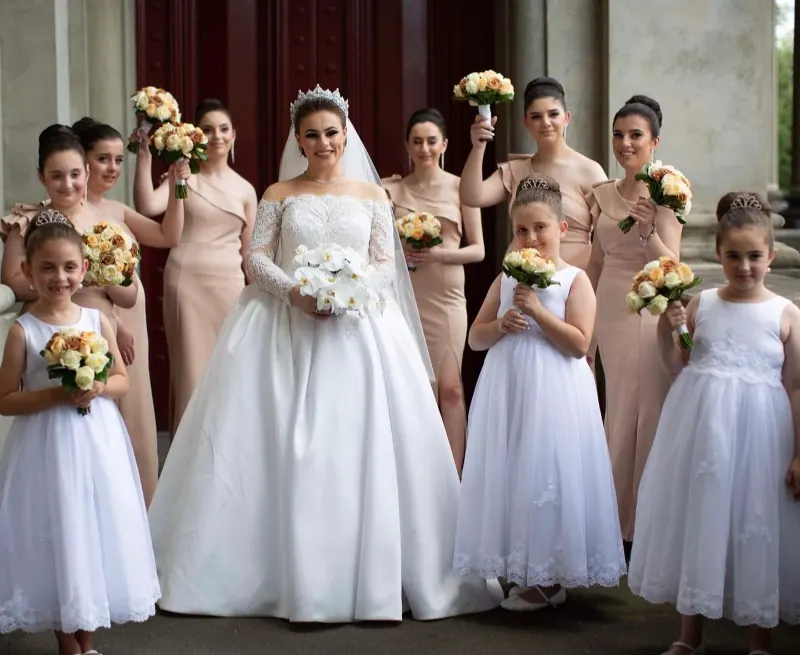 Latte Coloured Bouquets for Orchids and roses