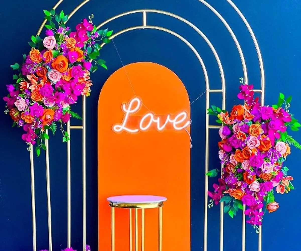 pink and orange flowers