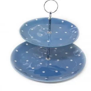 2 Tier Cake Stand Blue for 2 Tier Cake Stand Blue
