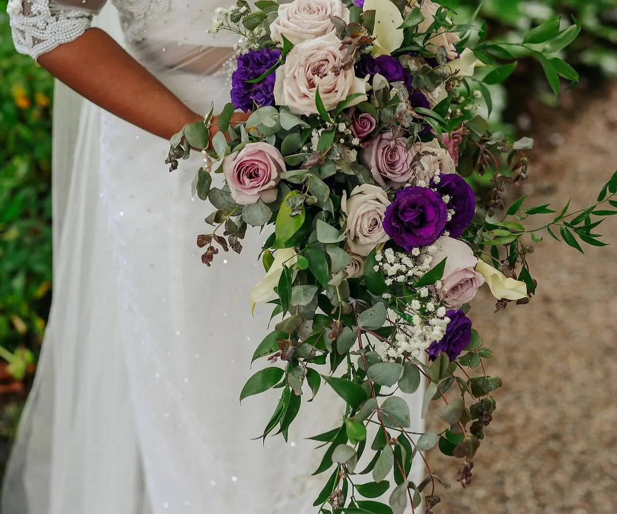 Shades of purple bouquets