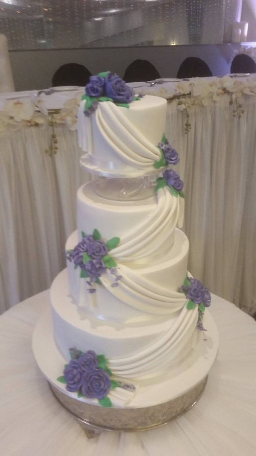 Fondant Draping Cake for roses and drapes